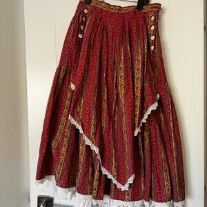 Colorful Vintage Trachten Skirt